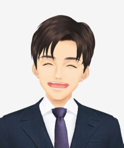 無料VRMビジネスアバター_とうま笑う