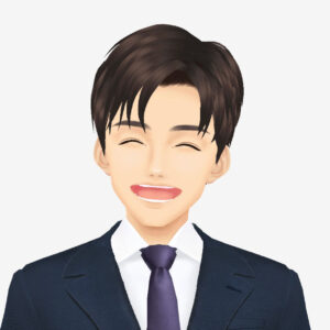 無料VRMビジネスアバター_とうま笑う