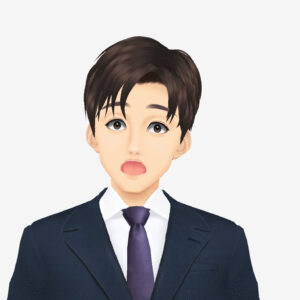 無料VRMビジネスアバター_とうま驚く