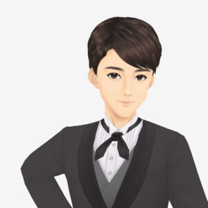 無料VRMビジネスアバター_タキシード