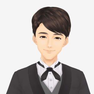 無料VRMビジネスアバター_タキシード楽しい