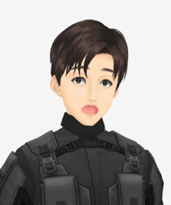 無料VRMビジネスアバター_ボディースーツ驚く